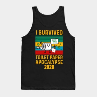 Vintage I Survived Toilet Paper Apocalypse 2020 Tank Top